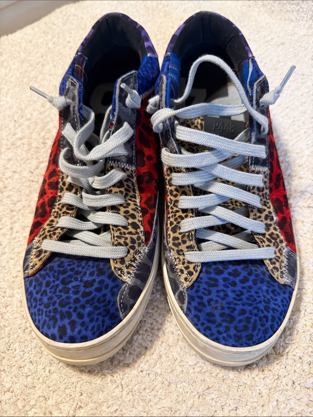P448 Multi-Pattern John Sneakers, Leopard (unisex) size 41